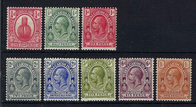 Image of Turks & Caicos Islands SG 154/61 LMM British Commonwealth Stamp